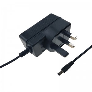 United Kingdom 3pin plug 18W AC DC switching power supply adapter