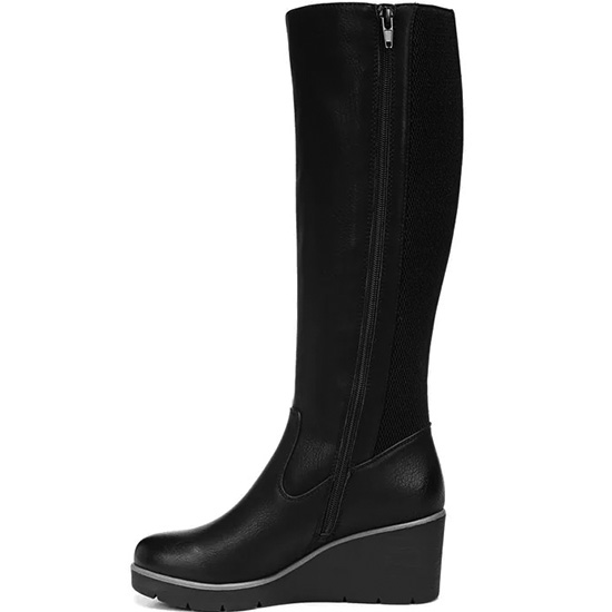 Custom and wholesale Soul approve wide calf tall wedge boot