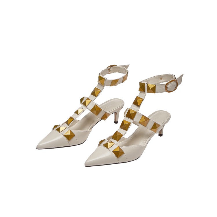 Best quality Wedge Sandals Supplier - Xinzirain custom made  summer T-Strap stiletto sexy heel low sandals with rivets – Xinzi Rain