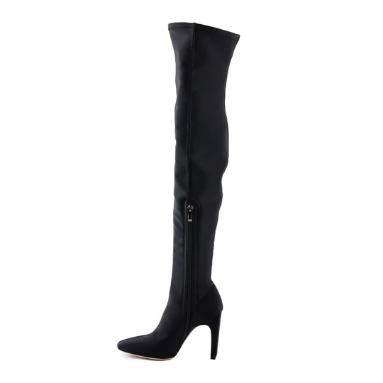 Online Exporter Customized Boots For Women - Stretchy Square Toe Block Heel Over the Knee Boots – Xinzi Rain
