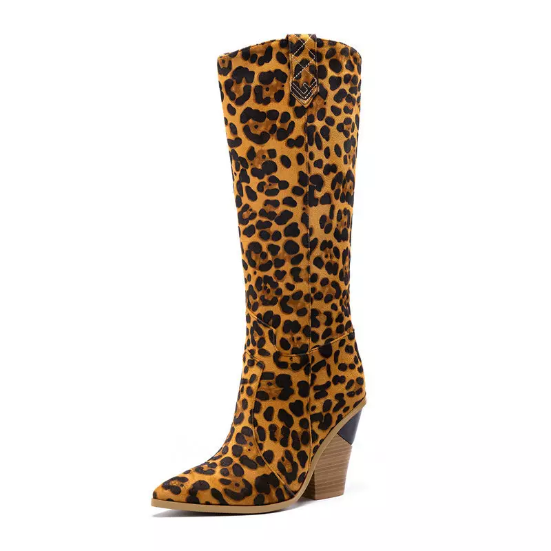 XINZI RAIN Pointy Toe Chunky Ladies High Heel Boots (6)