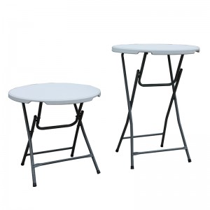 Plastic white high -round bar outdoor outdoor openings folding round table