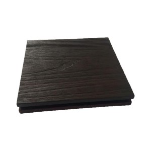 Chocolate 138 * 23mm Wpc Composite Decking Engineering Wood Flooring
