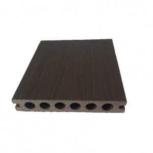Chocolate 138*23mm Wpc Composite Decking Engineering Decking Flooring
