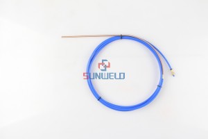 MIG PTFE/სპილენძის კომბინირებული ლურჯი ლაინერი XL126.M002 ბინზელის MIG შედუღების ჩირაღდნისთვის