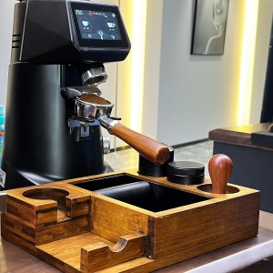 Large and Heavy Espresso Knock Box and Tamping Station, Espresso Coffee Organizer 5 in 1 Knock Box Fit for Storage 51 to 58MM Espresso Tamper  Distributor Portafilter