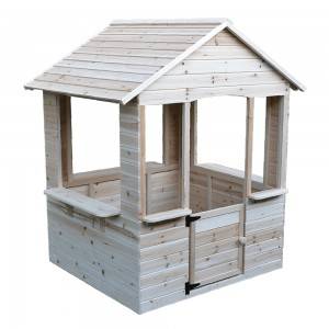 子供の屋外の木製プレイハウス