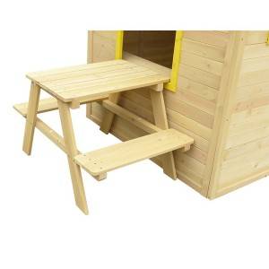 Wooden Garden Funny Kids Playhouse With Bench