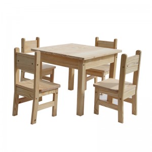 Wooden Children Children Table and Chairs Set