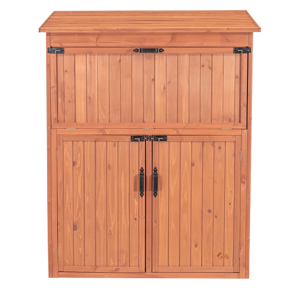 Garden Shed Outdoor Storage Cabinet Shed Wooden Storage (5)