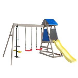Otroci Smešno Leseni Swing In Slide igrišče