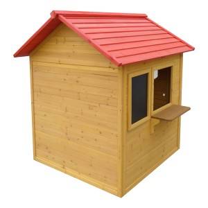 Wooden Utendørs Simple Cubby House Lodge
