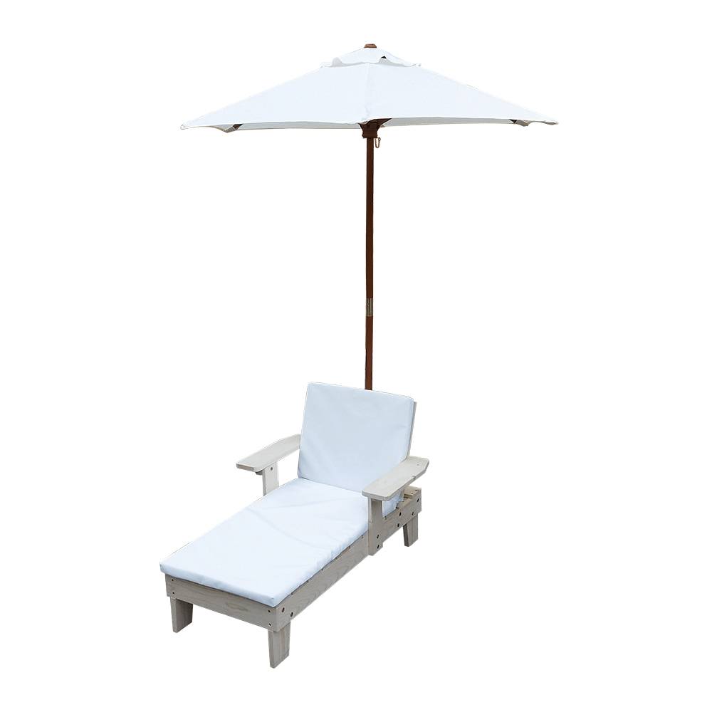 Reliable Supplier Wood Kitchen Play - Wood Outdoor Children Longe Chair With  Parasol – GHS