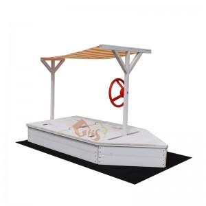 children wooden sand box with sunshade cover