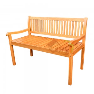 wooden park teak wood weatherproof outdoor 4 seater garden bench with backrest