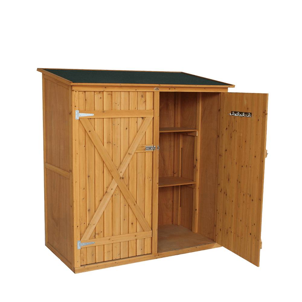 garden shed with tied storage space