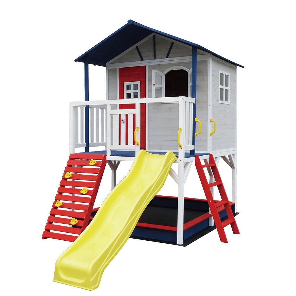Manufacturing Companies for Barbie Playhouse - Luxurious wooden children playground  with slide and sandpit – GHS
