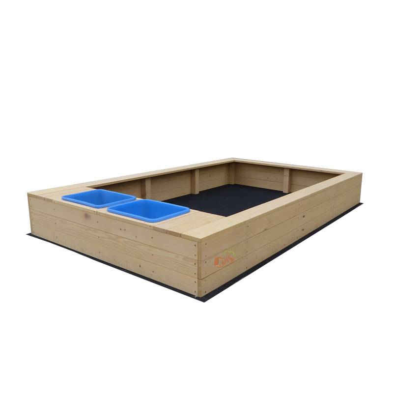OEM manufacturer Kids Table Set - C346 Playground Games Rectangular Sandpit Wooden Sandbox for Outdoor  – GHS