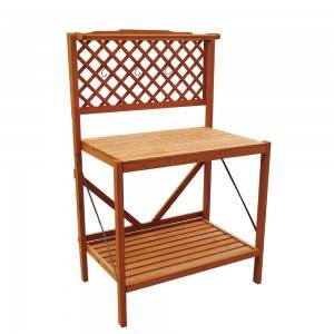 Wooden Lattice Folding Planting Table For Putting Flowers