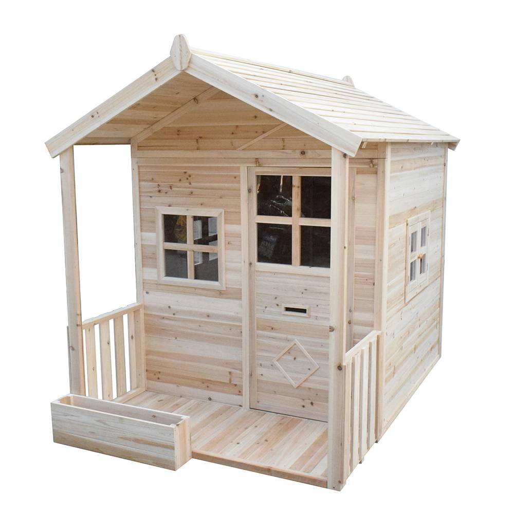 Factory Price For Handmade Rabbit Hutch - C245 Kids Wooden House Children Outdoor Playhouse with Balcony – GHS