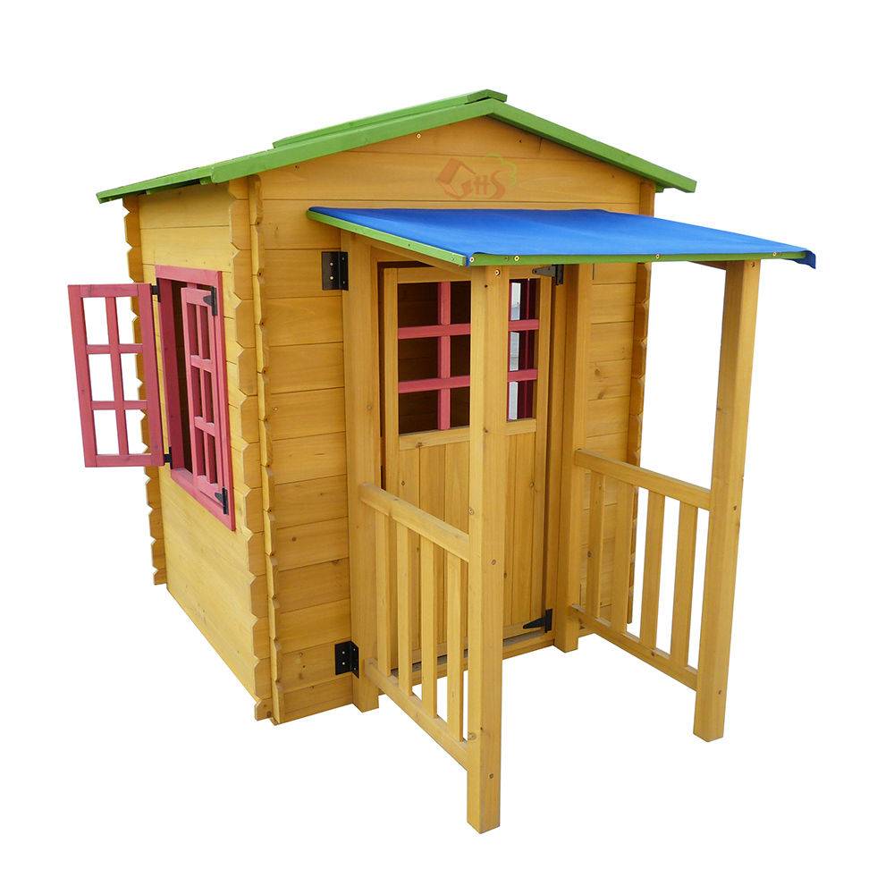 Best Price on Children Sandpit - C041 Outdoor Kids Wooden Cubby Wooden Playhouse – GHS