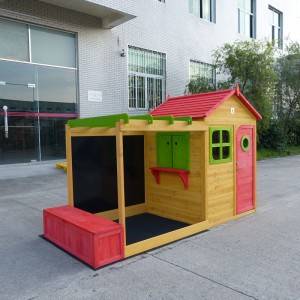 Children Playhouse with Sandbox from Wooden Playhouse Supplier
