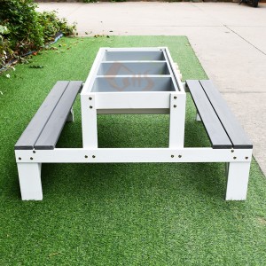 outdoor pretend table children wood play mud kitchen with hotplates