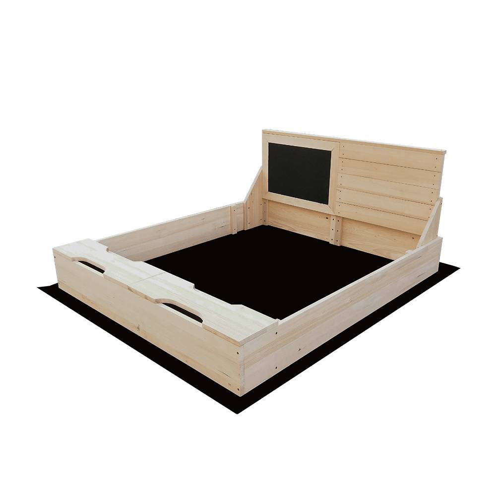 Online Exporter Swing Set Kit - 2 Kids 1 Wooden Sandbox With Blackboard – GHS