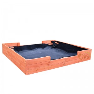 New design detachable tent sandbox outdoor wooden garden sandpit for children