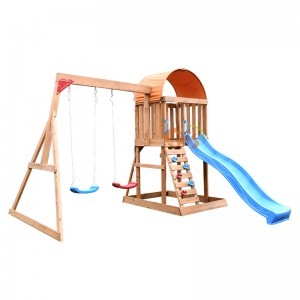Wooden Swing Set for Kids