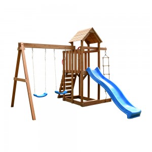 Cheap wooden swing set for children playground