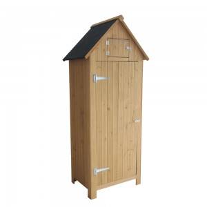 Wooden Garden Shed With Apex Asphalt Roof And Raised Legs