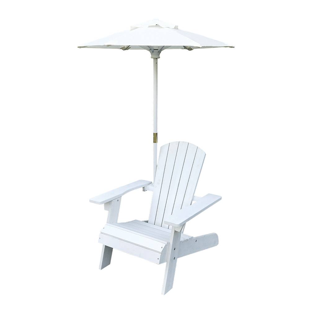 Wood Outdoor Children Adirondack Chair With Parasol Featured Image
