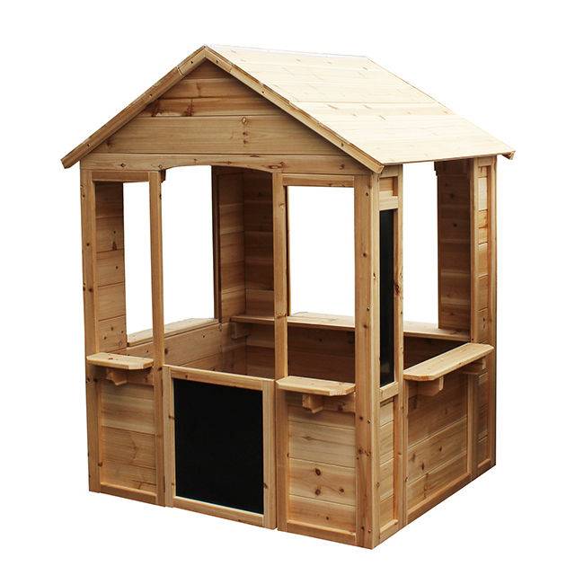 2019 wholesale price Fold Cat Cage - C433 Wood Play House For Kids Outdoor with Blackboard  – GHS