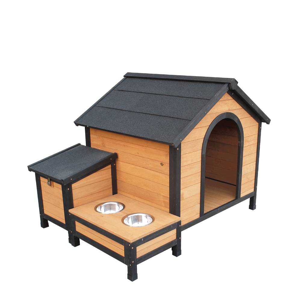 Manufactur standard Cat Cage Enclosur - Waterproof Wooden Outdoor Dog Kennel With Storage And Pot – GHS