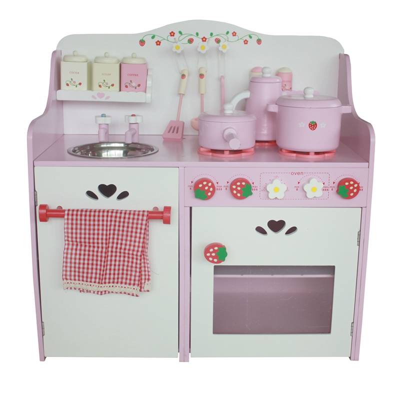 Factory wholesale Fabric Kennel - C260 Wooden Kids Kitchen Play Set Wooden Play Kitchen Children Kids Role Play – GHS