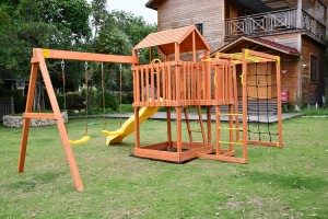 Outdoor Playground Swing and Slide for Children
