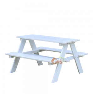 wooden outdoor garden kids table and chair set