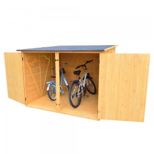 Large Outdoor Garden Solid Wood Bike Storage Shed