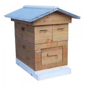 wooden outdoor bee hive