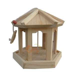 wooden outdoor Hanging Bird feeder