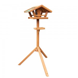 wooden outdoor Stand Bird feeder