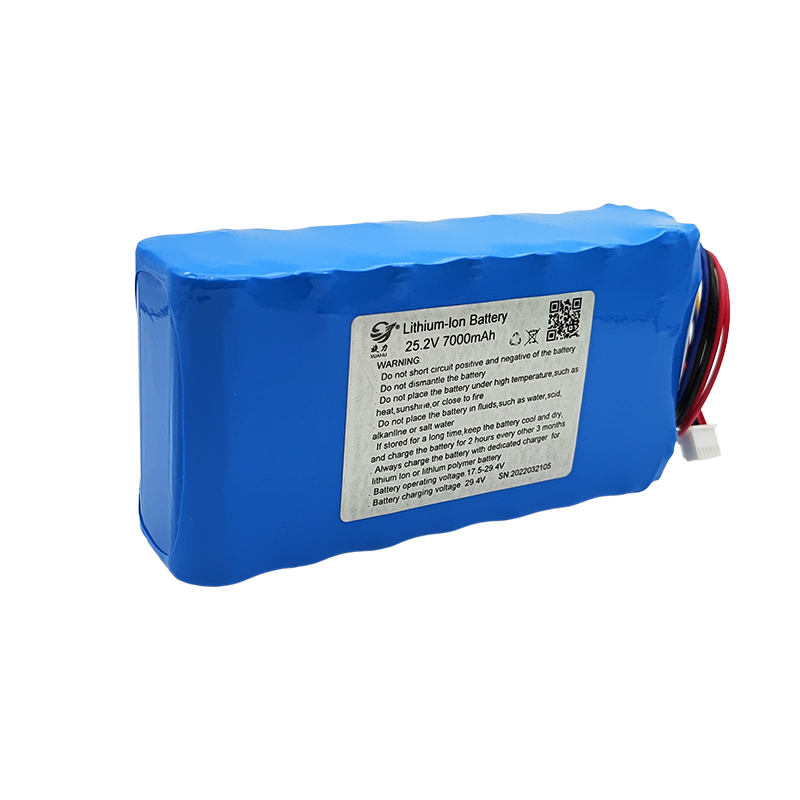 25.2V Cylindrical lithium battery, 18650 7000mAh 25.2V lithium battery，for rechargeable battery，wholesale