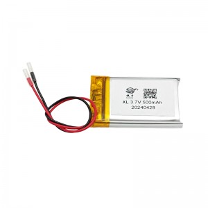 3.7V lithium polymer battery packs 602535 500mAh