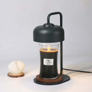 Ohrievač sviečok s časovačom, kompatibilný so zaváracími sviečkami, Ohrievač sviečok stmievateľný, kovový horný ohrievač s GU10 žiarovkami pre vonné sviečky