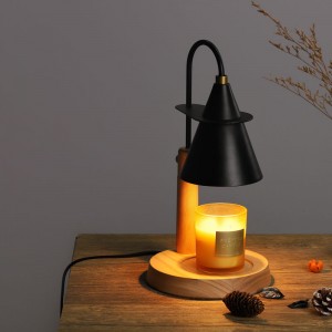 لامپ گرم کننده شمع چوبی مدرن تنظیم کننده واکس گرم کننده نور شب خانگی