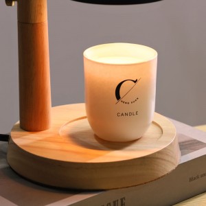 თანამედროვე რეგულირებადი ხის სანთლის გამათბობელი სახლის ღამის განათება ფრანგული ცვილის გამათბობელი