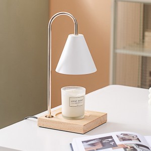 Električni drveni stil modernog grijača svijeća lampa za dekoraciju mirisa aroma plamenik s GU10 halogenom žaruljom topionik voska bez dima