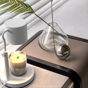 Kaarswarmerlamp Verstelbare hoogte Dimbare kaarslampwarmer met timer Compatibel met grote potten Kaarsen Geen vlam Geurkaarswasverwarmer