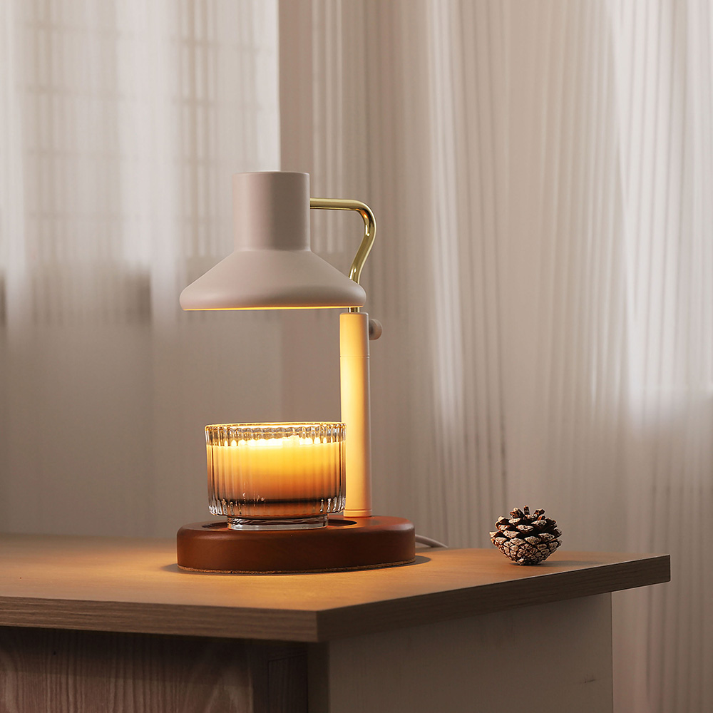 Elektrisk træklasse stil moderne lysvarmer lampe boligindretning duft aromabrænder med GU10 halogen pære vokssmelter røgfri smeltning